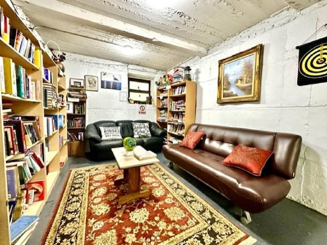8020 4th Ave Unit D5, Brooklyn, NY 11209 - living area featuring concrete flooring