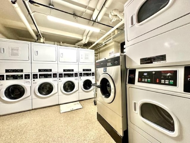 8020 4th Ave Unit D5, Brooklyn, NY 11209 - community laundry featuring estacked washer and dryer and washing machine and dryer