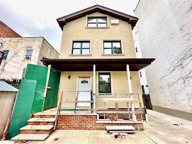 exterior space with covered porch