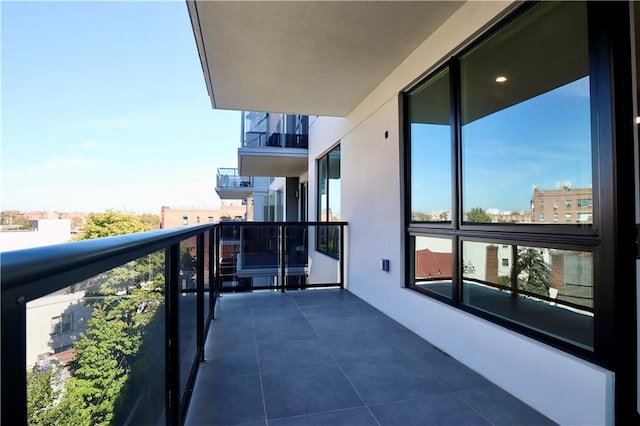 balcony with a city view