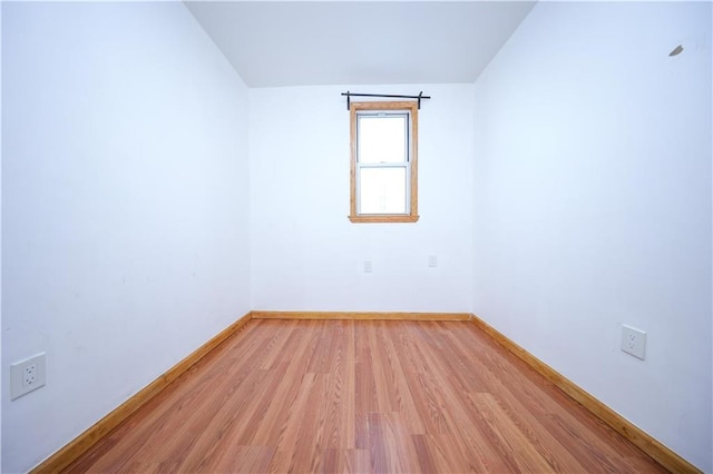 empty room featuring light hardwood / wood-style floors