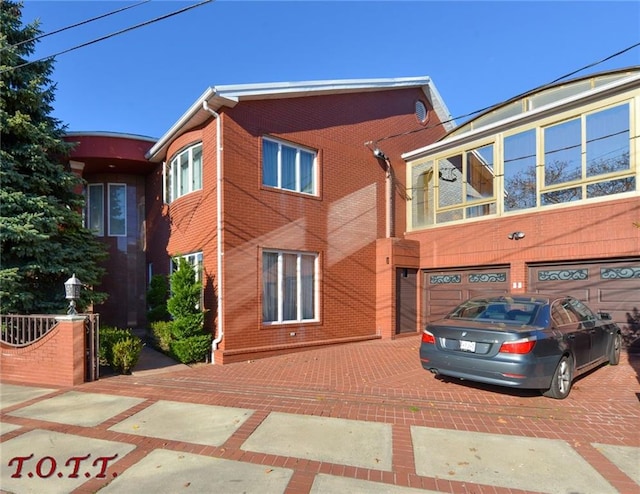 view of front of home featuring a garage