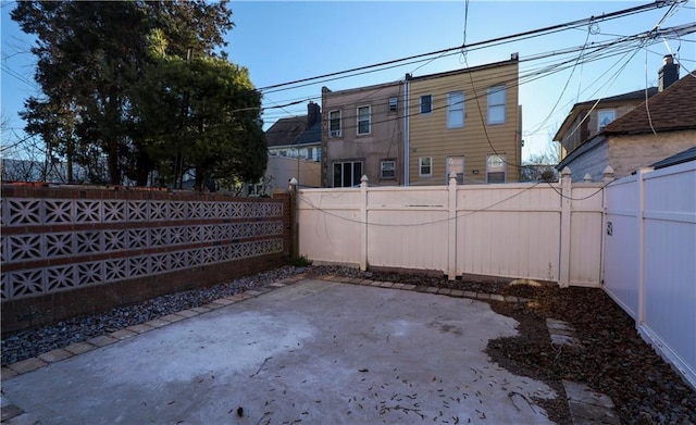 view of patio with a fenced backyard