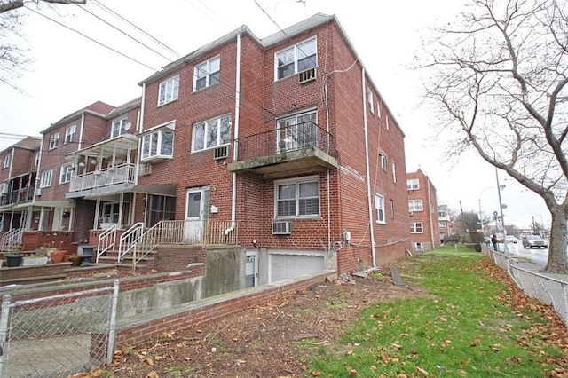 view of property featuring a garage