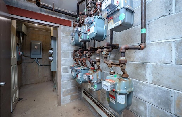 utility room featuring electric panel