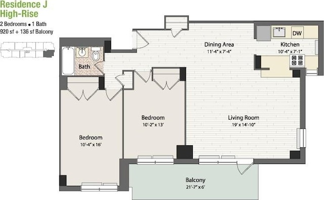 12399 Flatlands Ave Unit 1J, Brooklyn, NY 11207 - property floor plan