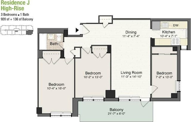12399 Flatlands Ave Unit 1J, Brooklyn, NY 11207 - property floor plan