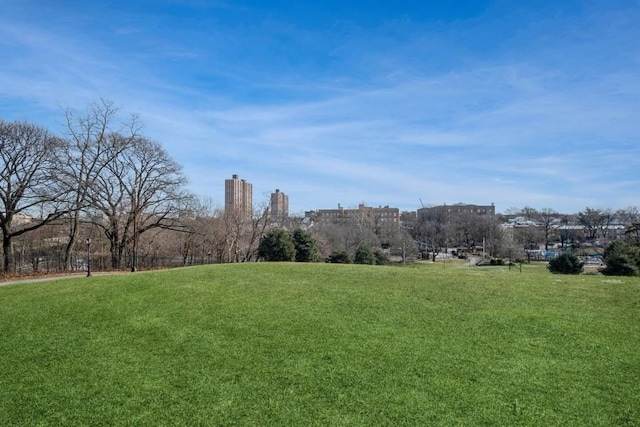 view of community with a lawn