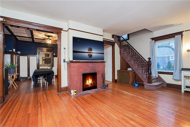 living room featuring hardwood / wood-style floors