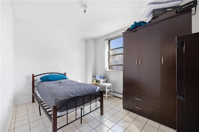 view of tiled bedroom