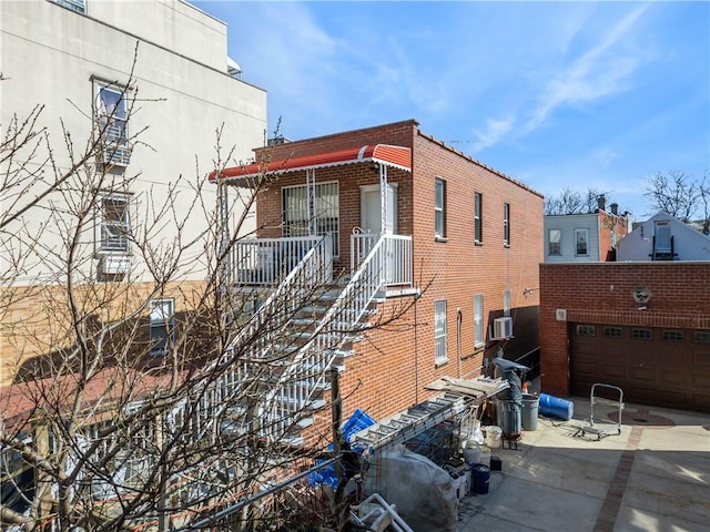 view of property featuring a garage