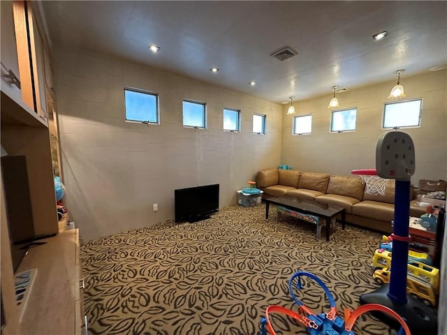 view of carpeted living room