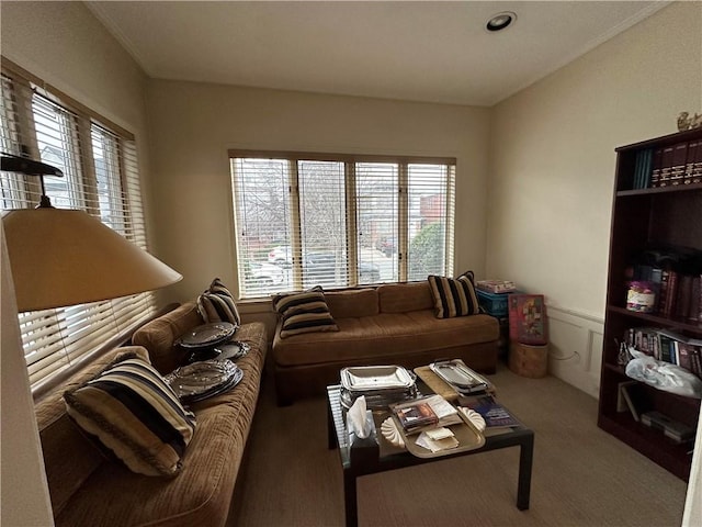 view of carpeted living room