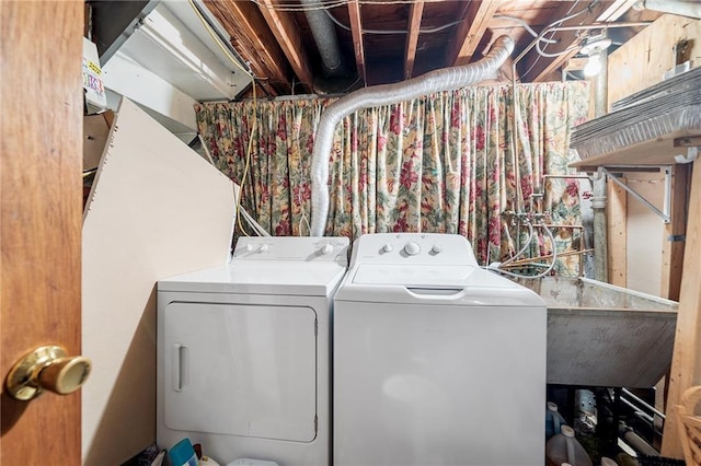 washroom featuring separate washer and dryer