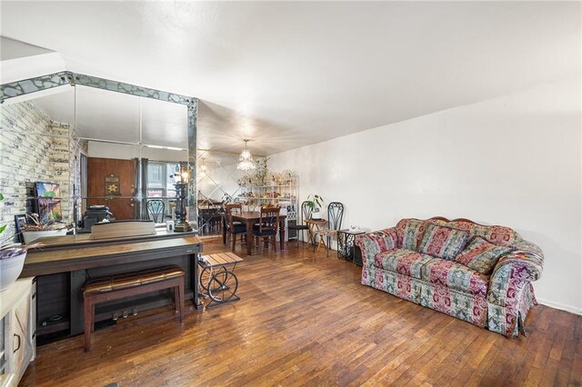 living room featuring hardwood / wood-style floors