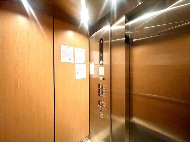 interior details featuring elevator