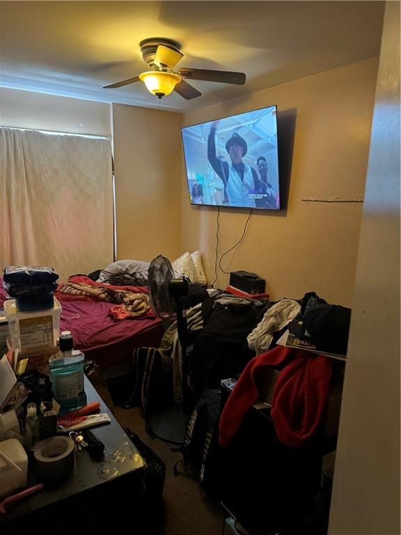 bedroom with ceiling fan