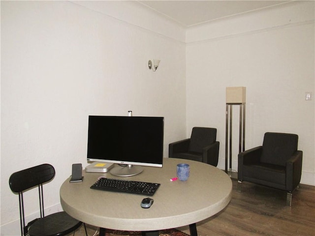 office featuring wood-type flooring