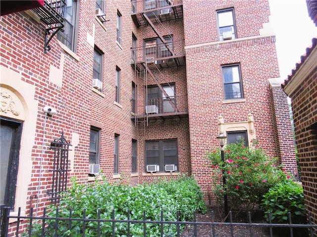 view of building exterior featuring cooling unit