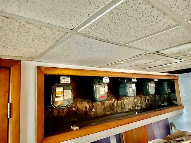 interior space featuring a paneled ceiling