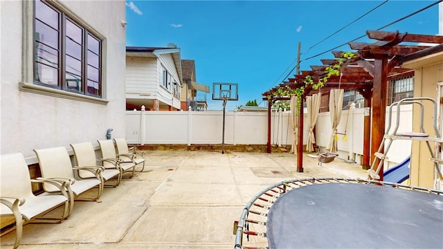 view of patio / terrace with a pergola