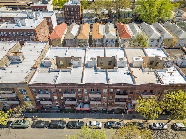 drone / aerial view with a residential view