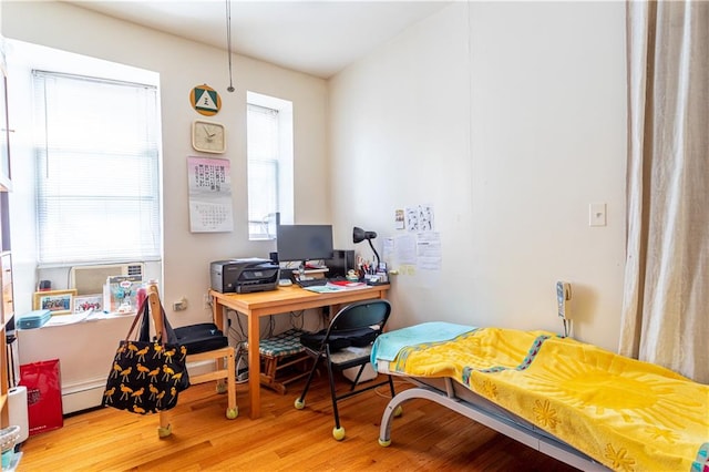 office with wood finished floors