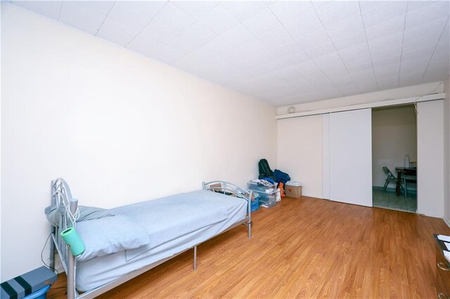 bedroom featuring light hardwood / wood-style flooring