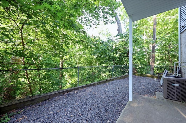 view of patio featuring central AC