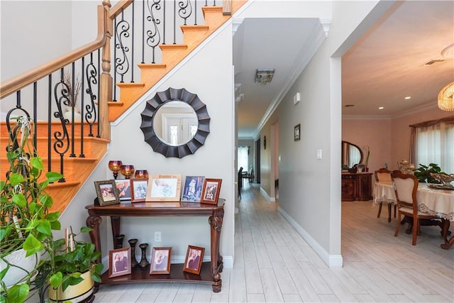 40 Di Marco Pl, Staten Island, NY 10306 - interior space featuring crown molding, wood finished floors, and baseboards