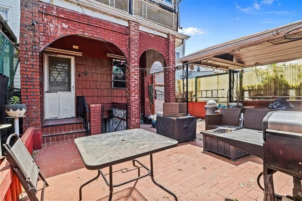 view of patio with grilling area