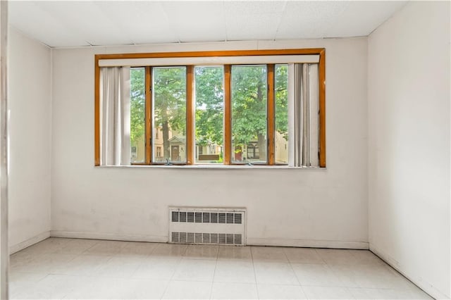 empty room with radiator heating unit