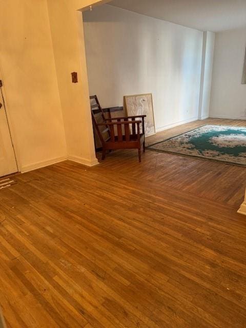 empty room with wood-type flooring