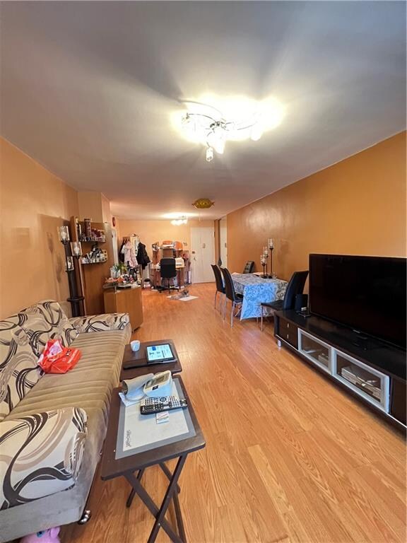 living room featuring wood-type flooring