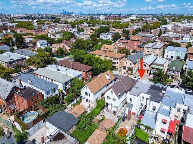 drone / aerial view featuring a residential view