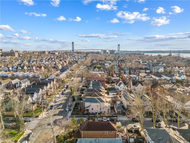 drone / aerial view with a residential view