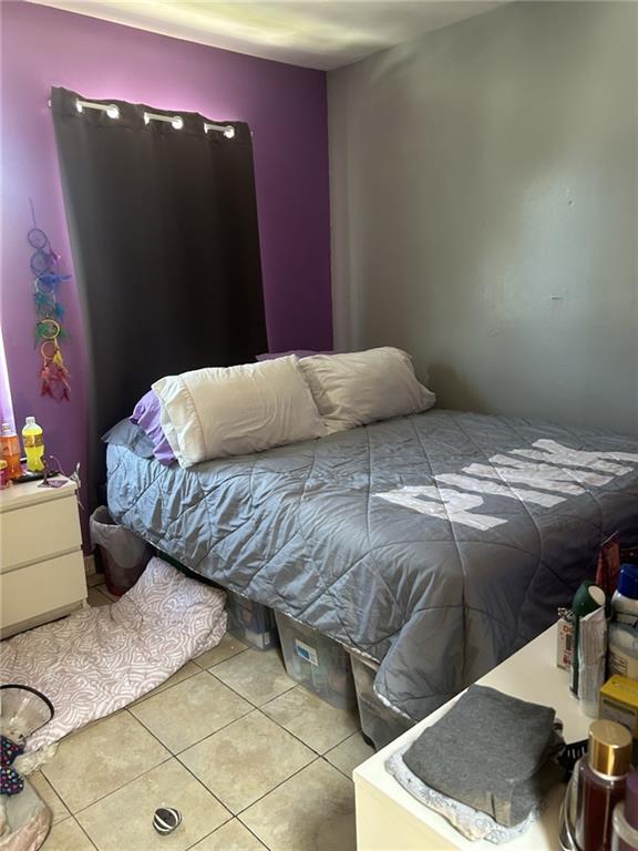 view of tiled bedroom