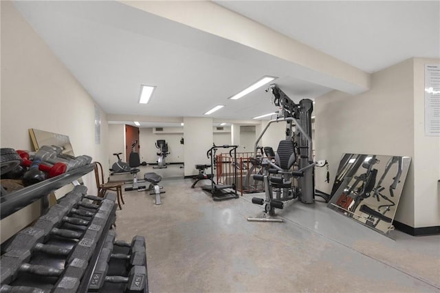 view of workout area