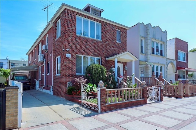 view of front of property with cooling unit