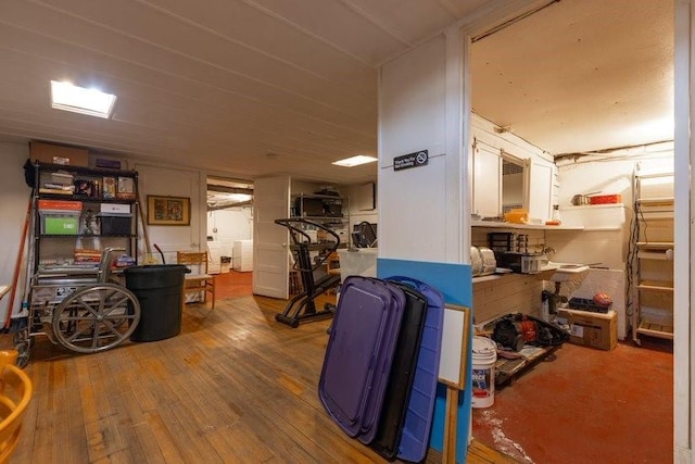 interior space with wood-type flooring