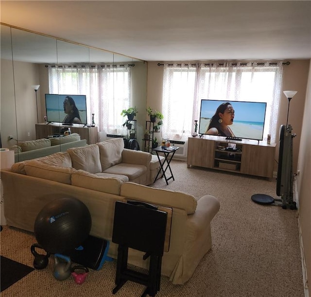 view of carpeted living room