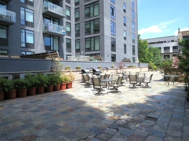 view of patio / terrace featuring a balcony