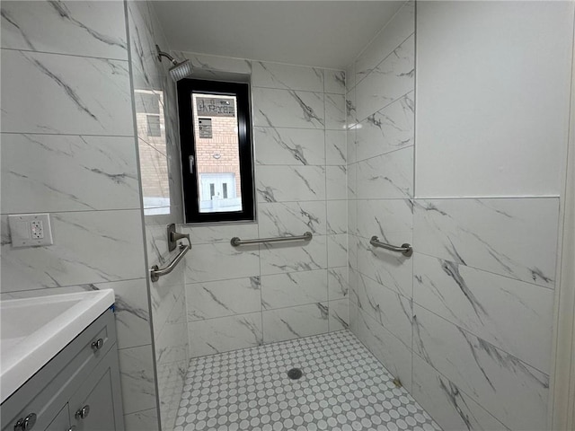 207 Bay 35th St Unit 1A, Brooklyn, NY 11214 - bathroom featuring a stall shower and vanity