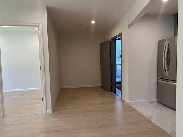 207 Bay 35th St Unit 1A, Brooklyn, NY 11214 - hallway with baseboards and recessed lighting