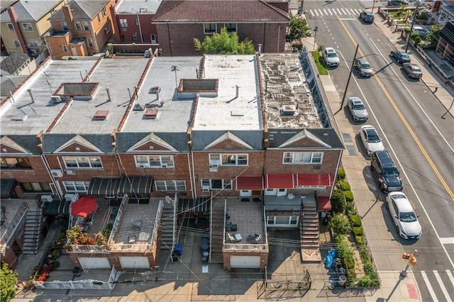 aerial view with a residential view