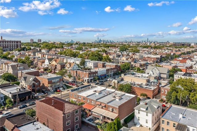 bird's eye view featuring a city view