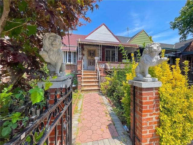 bungalow-style house with a porch