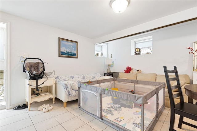 view of tiled bedroom