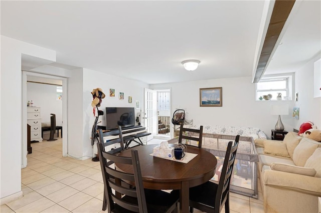 view of tiled dining room