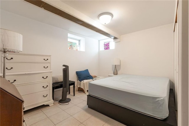 view of tiled bedroom